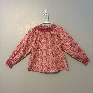 Scalper's pink smock flower long sleeve blouse NEW size 10